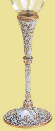 Stemware (Gold & Silverplated) Madrid Stem-Goldplated, Pearl w/Crystals