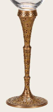 Stemware (Gold & Silverplated) Honeycomb Stem-GP, Chartreuse w/Smoke Crystals