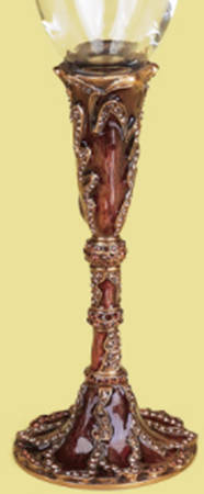Stemware (Gold & Silverplated) Geneva Stem-Gp, Tiger Lily w/Smoke Crystals