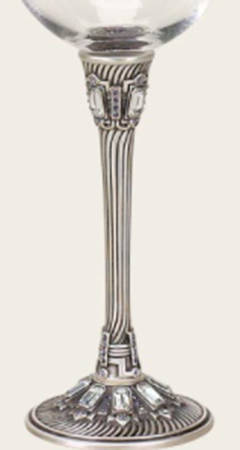 Stemware (Gold & Silverplated) Florence Stem-SLVP, Crystal w/Violet Crystal