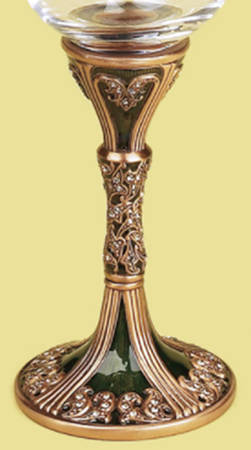 Stemware (Gold & Silverplated) Cordial/Tuscany-GP, Watercress w/Topaz Crystals