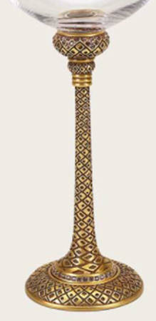 Stemware (Gold & Silverplated) Copenhagan Stem-Goldpltd, Topaz w/Crystals