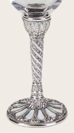 Stemware (Gold & Silverplated) Cordial/Monocco-SLVP, Pearl w/Crystal
