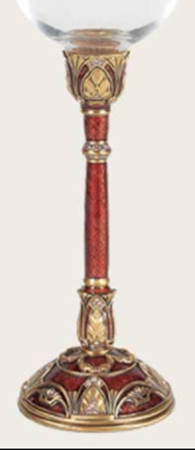 Stemware (Gold & Silverplated) Beauvas Stem-GP,Orange & Burgundy w/Swarovski Cry