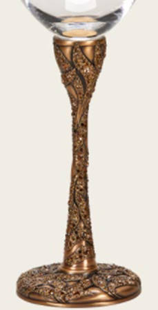 Stemware (Gold & Silverplated) Alexandrov Stem-GP, Topaz Swarovski Crystals