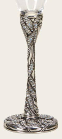 Stemware (Gold & Silverplated) Alexandrov Stem-Silverplate w/Swarovski Crystals