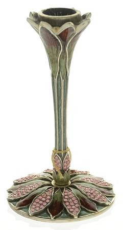 Stemware (Gold & Silverplated) Paradise Island Stem-Iris,Peridot & Pink Crystals