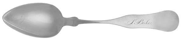 Coin Silver Flatware Tablespoon (Serving Spoon) by Ebenezer Ferren Jr