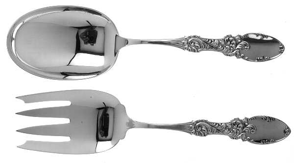 Tyrolean (Sterling, 1893) (2 Pc) Solid Salad Set