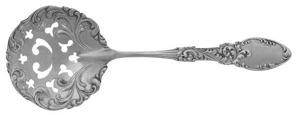 Tyrolean (Sterling, 1893) Solid Bon Bon Spoon with Pierced Bowl