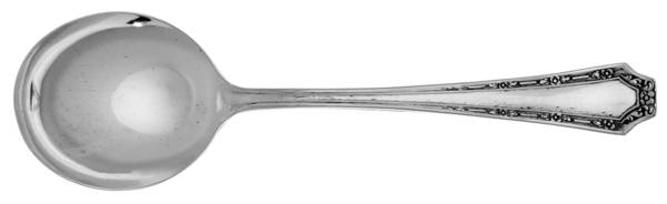 Alpha (Silverplate) Round Bowl Soup Spoon (Gumbo)