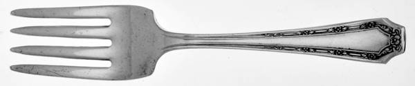 Alpha (Silverplate) Baby Fork by Fairfield Plate