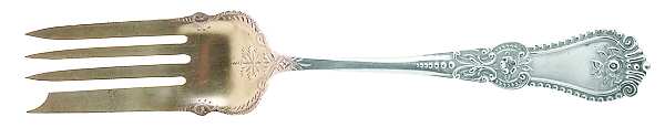 Alice (Sterling, 1895) Small Cold Meat Serving Fork Bright Cut