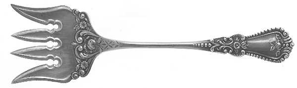 Alice (Sterling, 1895) Large Solid Tined Sardine Serving Fork