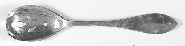 Antique (Sterling, 1893) Pierced Bowl Short Handle Olive Spoon