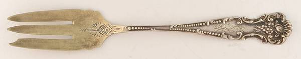 Old Rose (Sterling, 1900) Pickle Fork Old Style Bright Cut