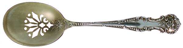 Old Rose (Sterling, 1900) Pierced Nut Serving Spoon