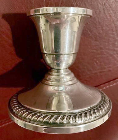 Sterling Hollowware Pair of 2" Console Candleholders
