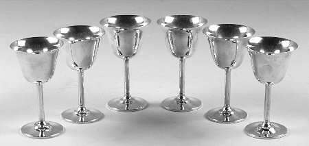 Sterling Hollowware (Set of 6) Sterling Liquor Cocktail