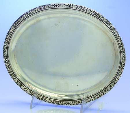 Rose Bouquet (Strl, Hlwr, Floral Band&Bouquets) Tray for Sterling Creamer & Sugar Set