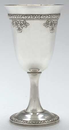 Rose Bouquet (Strl, Hlwr, Floral Band&Bouquets) Water Goblet