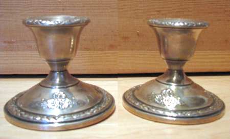 Rose Bouquet (Strl, Hlwr, Floral Band&Bouquets) Weighted Console Candleholder