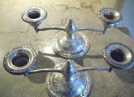 Rose Bouquet (Strl, Hlwr, Floral Band&Bouquets) Weighted Candleholder