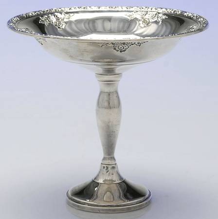 Rose Bouquet (Strl, Hlwr, Floral Band&Bouquets) Weighted Round Compote (Height X Width)