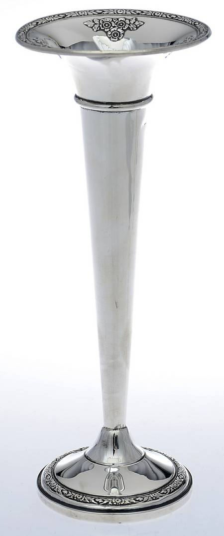 Rose Bouquet (Strl, Hlwr, Floral Band&Bouquets) 8" Weighted Vase