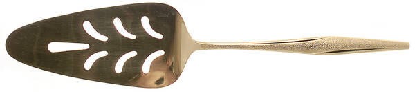FLR1 (GOLD ELECTROPLATE) Solid Pierced Pie Server