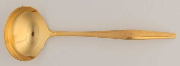 FLR1 (GOLD ELECTROPLATE) Solid Gravy Ladle