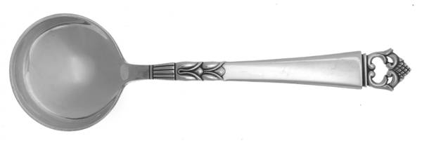 Danish Crown (Sterling) Round Bowl Soup Spoon (Bouillon)