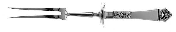 Danish Crown (Sterling) Small Steak Carving Fork with Stainless Prongs