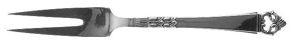 Danish Crown (Sterling) Medium 2-Tine Cold Meat Serving Fork