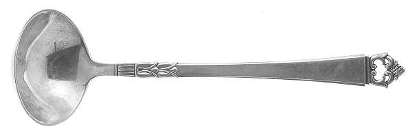 Danish Crown (Sterling) Solid Piece Cream Ladle