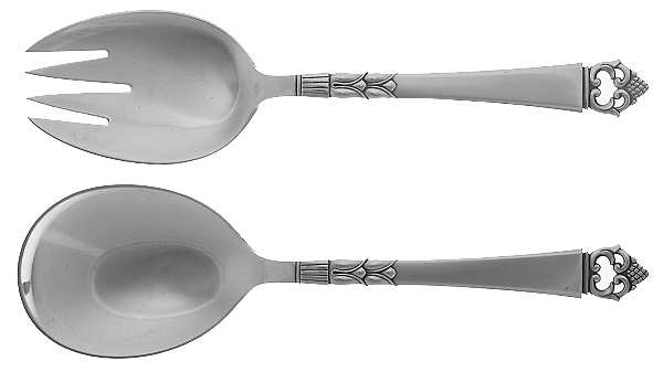 Danish Crown (Sterling) (2 Pc) Solid Salad Set