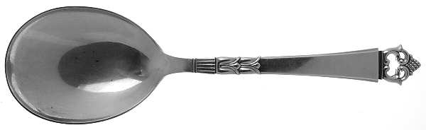 Danish Crown (Sterling) Medium Solid Salad Serving Spoon