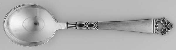 Danish Crown (Sterling) Round Bowl Soup Spoon (Gumbo)