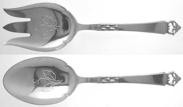 Danish Crown (Sterling) (2 Pc) Solid Buffet Serving Set