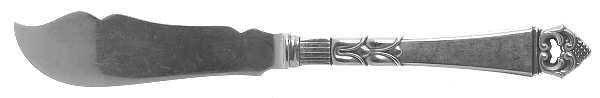 Danish Crown (Sterling) Individual Hollow Handle Fish Knife-Sterling Blade