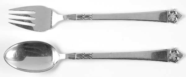 Danish Crown (Sterling) Large Solid, 2-Piece Dressing Serving Set