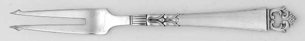 Danish Crown (Sterling) Short Handle Pickle/Olive Fork