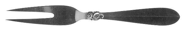 Princess Fuchsia (Sterling) Medium Solid Cold Meat Serving Fork