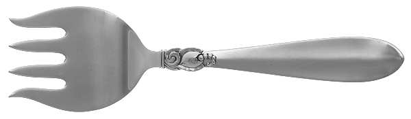 Princess Fuchsia (Sterling) Large Solid Tined Sardine Serving Fork