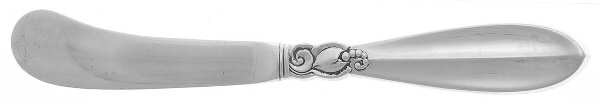 Princess Fuchsia (Sterling) Hollow Handle Paddle Butter Spreader (Solid)