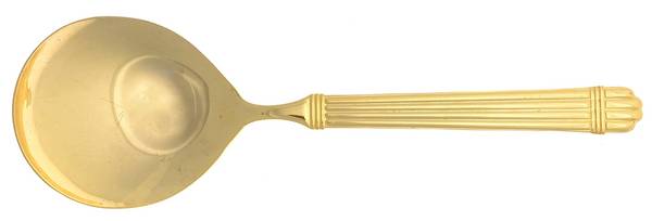 Marissa-Gold (Gold Electroplate) Solid Smooth Casserole Spoon