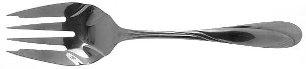 Nicole (Stainless) Medium Solid Cold Meat Serving Fork by Farberware