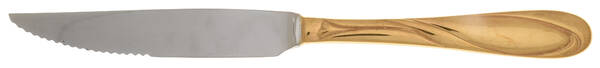 Nicole-Gold (Gold Electroplate) Steak Knife Individual Hollow, Serrate HC