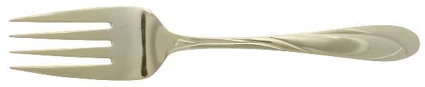 Nicole-Gold (Gold Electroplate) Medium Solid Cold Meat Serving Fork