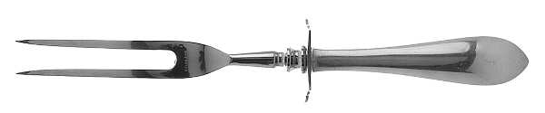 Adams (Sterling, 1944) Small Steak Carving Fork with Stainless Prongs
